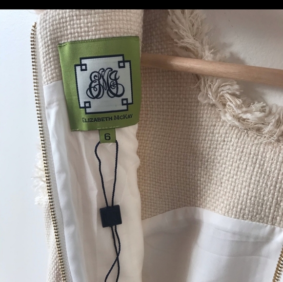 Elizabeth McKay tweed and fringed cream dress - Picture 8 of 8